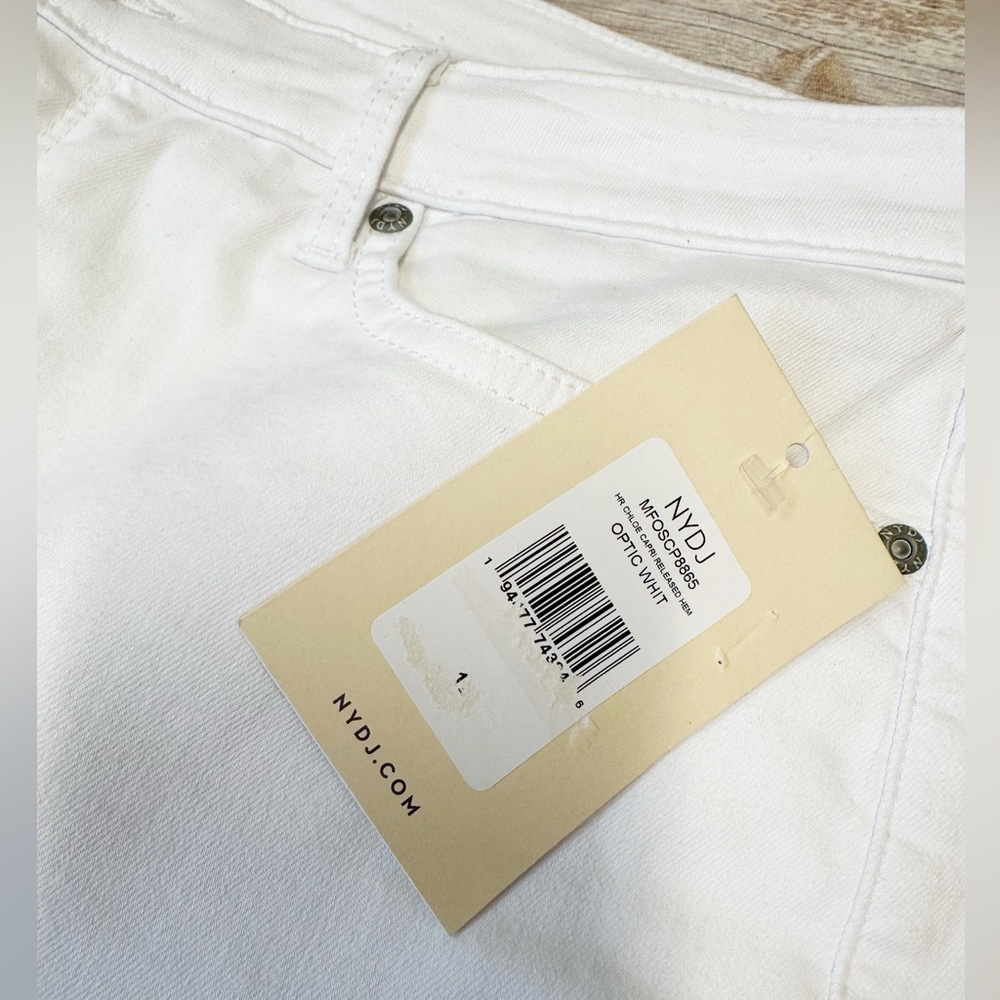 NYDJ Chloe Capri Jeans Released Hem Optic White size 12 - Picture 4 of 7